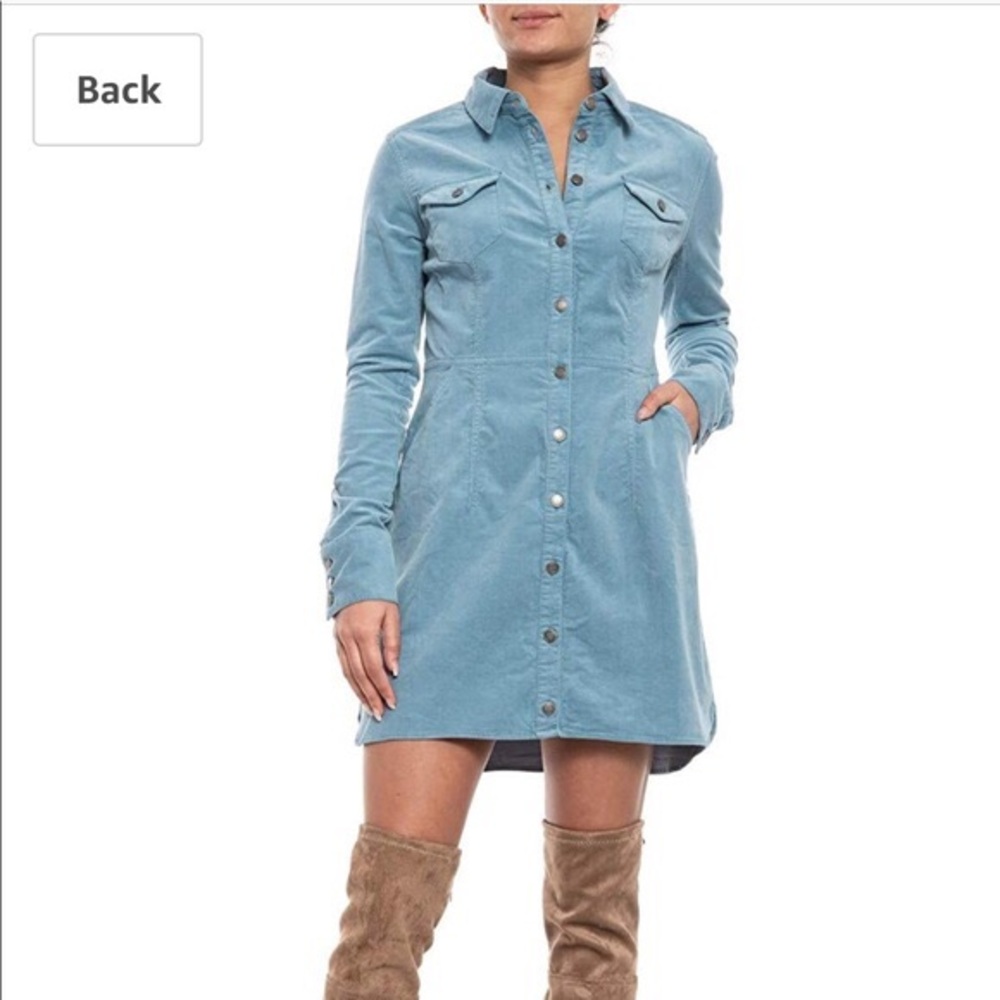 Blue Corduroy Free People Dress